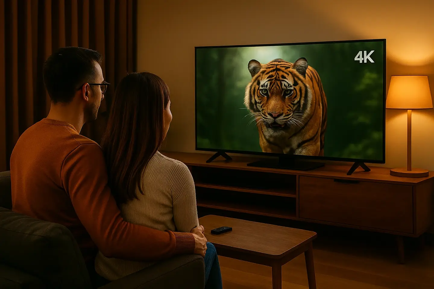 Koppel kijkt naar Nederlandse IPTV in 4K via Smarters IPTV en Xtream Codes – Beste IPTV abonnement Nederland