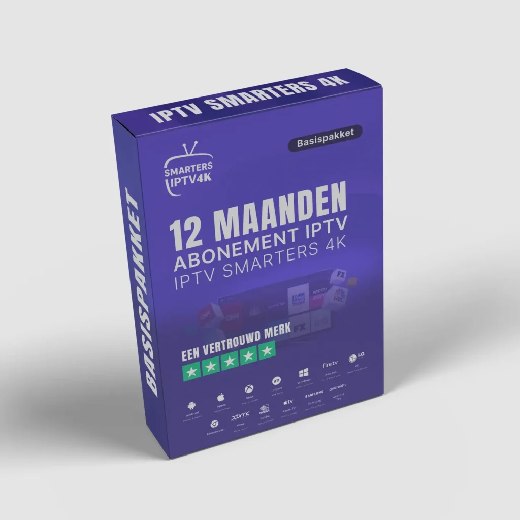 IPTV abonnement 12 maanden met Smarters IPTV – betrouwbaar IPTV 4K pakket voor smart TV en proefabonnement